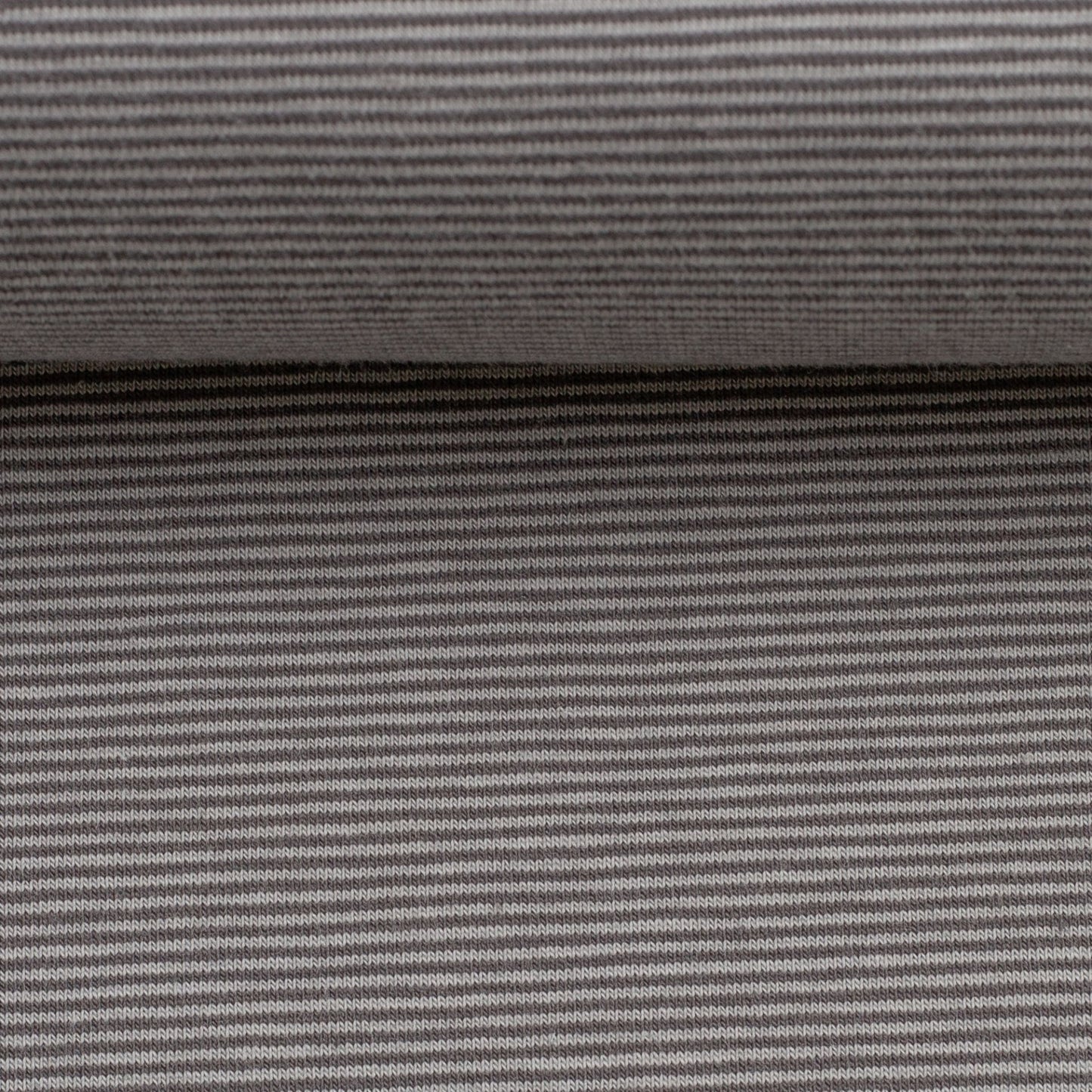 Pre order Euro Cotton Jersey Bella- Stripes - 1 mm, light/dark grey