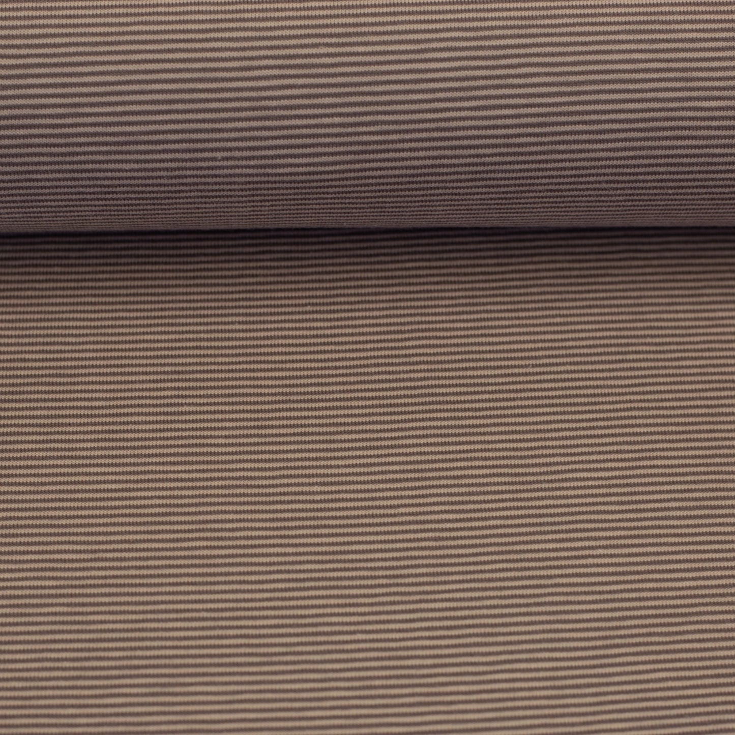 Pre order Euro Cotton Jersey Bella- Stripes - 1 mm, sand/putty