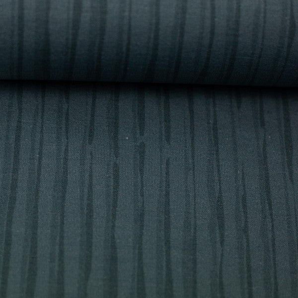 New Euro French Terry Go Nuts Stripes, Emerald