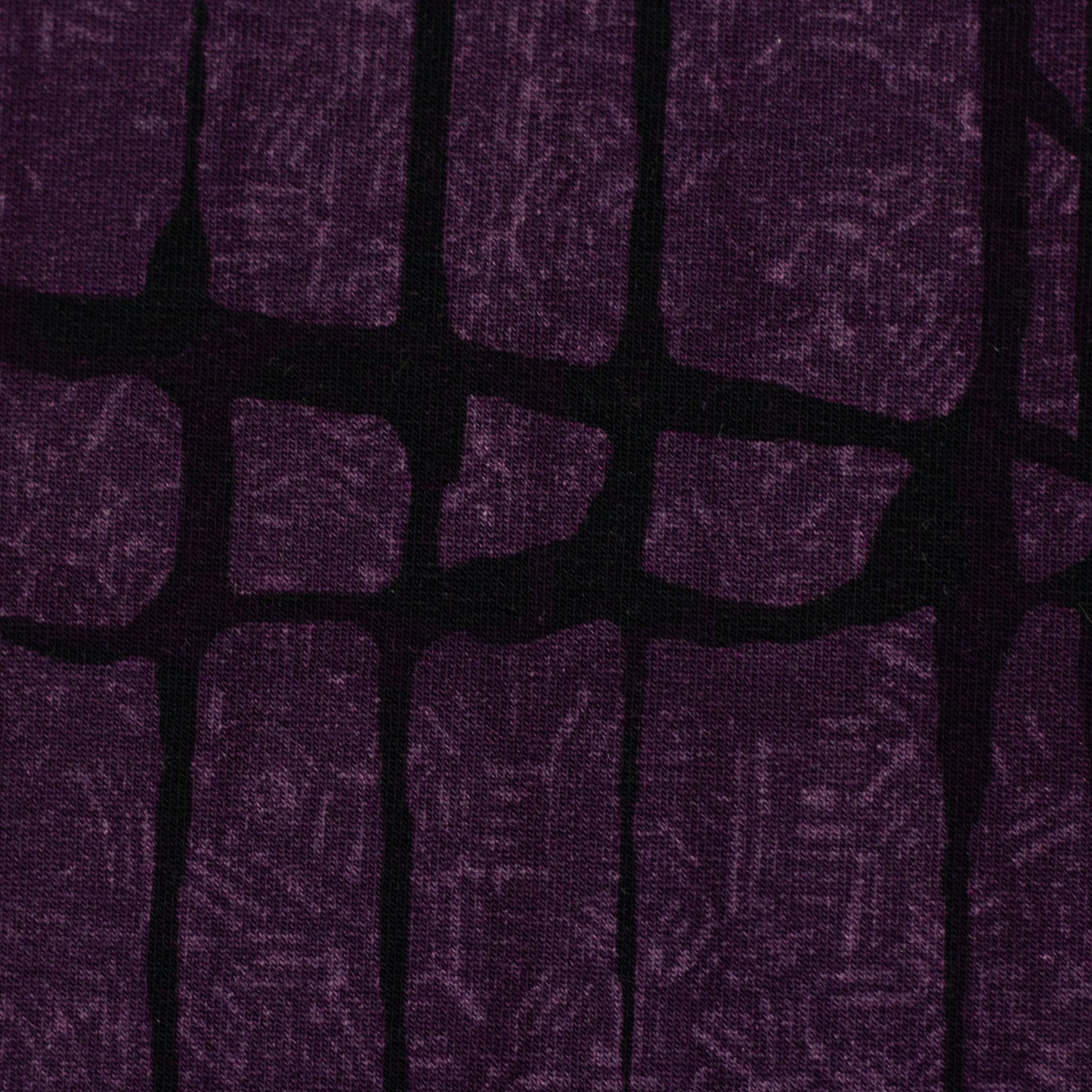 New Euro French Terry Chestnut Friends Graphical Design, Plum