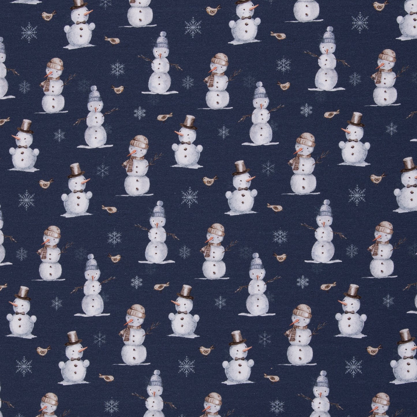 New Euro Brushed Jogging- Snowmen, Teal
