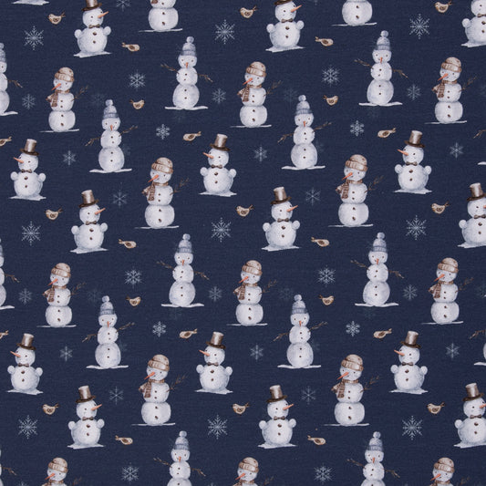 New Euro Brushed Jogging- Snowmen, Teal