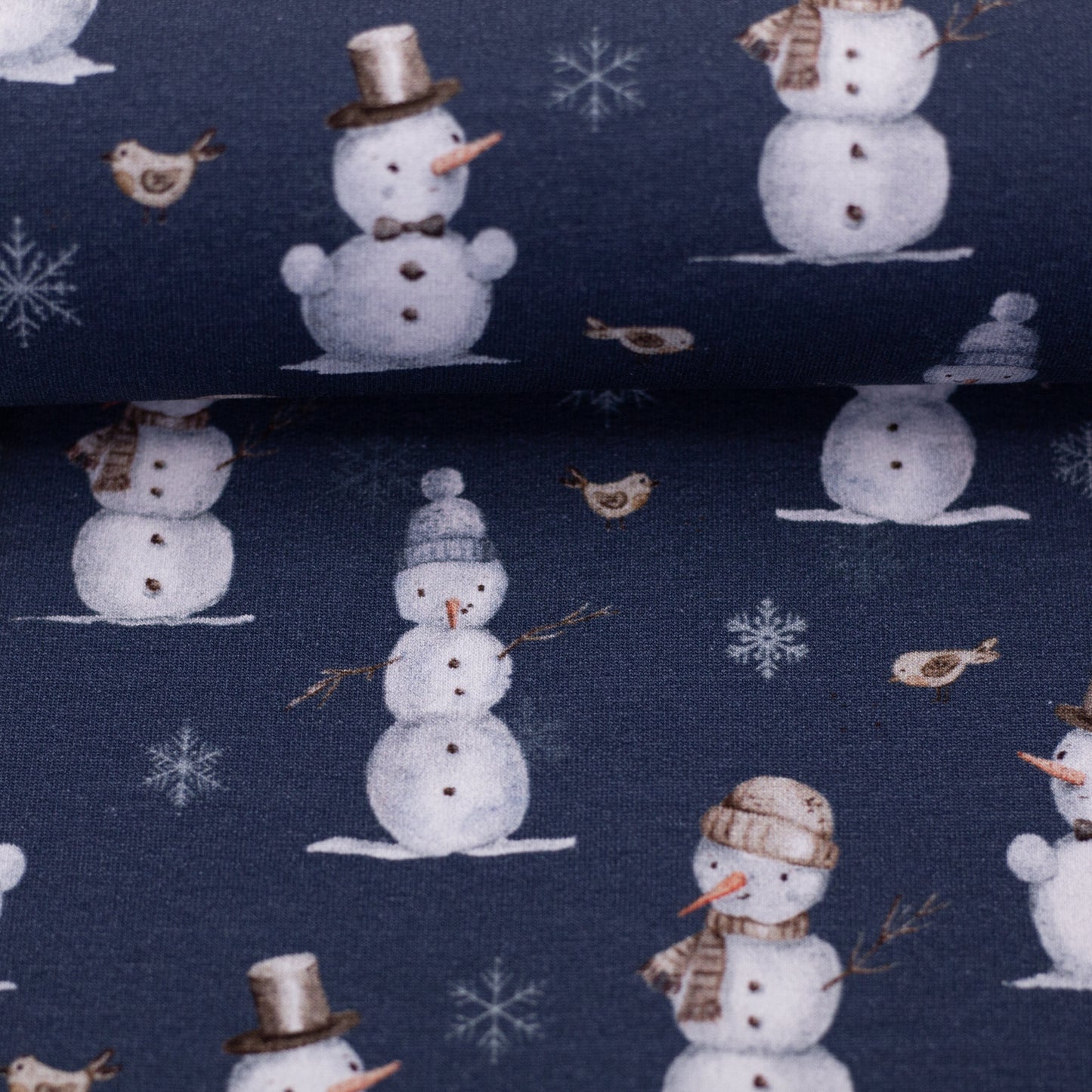 New Euro Brushed Jogging- Snowmen, Teal