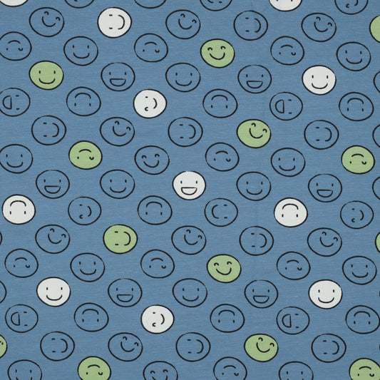 New Euro C/L Jersey - Glow in the Dark Smiley Faces- Blue