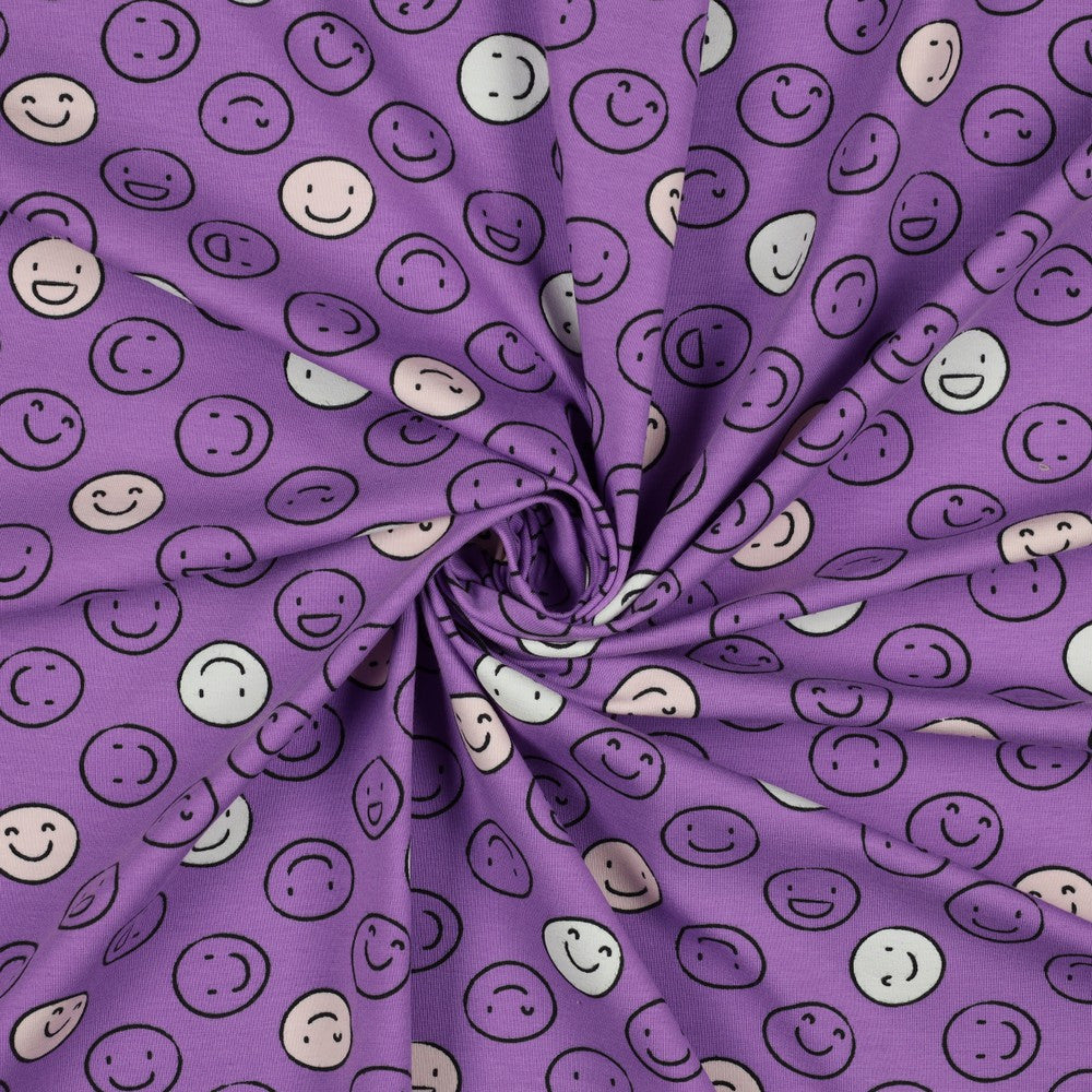 New Euro C/L Jersey - Glow in the Dark Smiley Faces-Purple