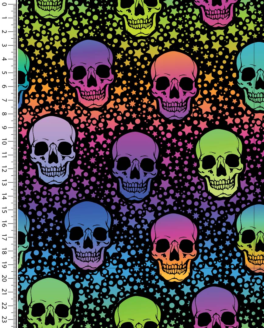 Euro Jersey - Neon Halloween Skulls Remnant 85CM