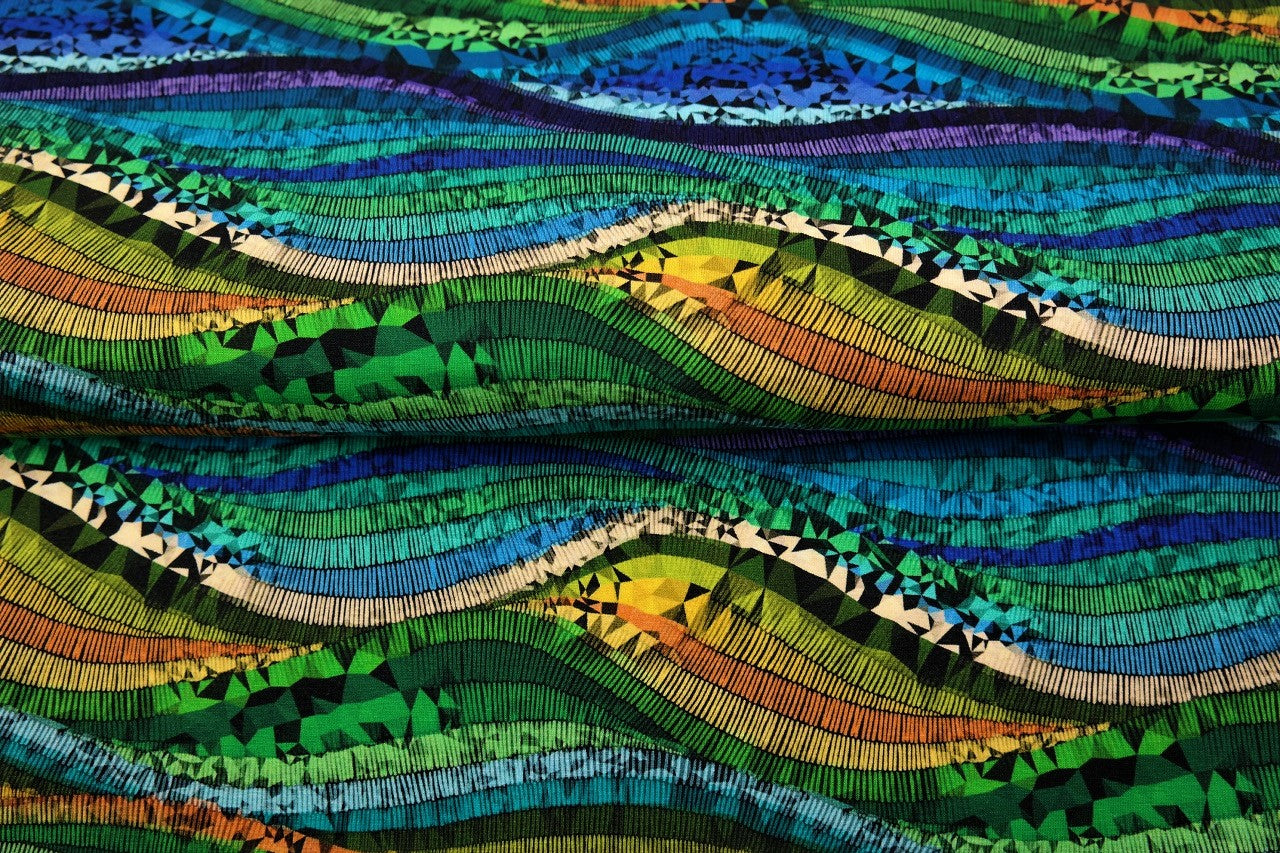 New Euro C/L Jersey - Colorful Waves Stripes