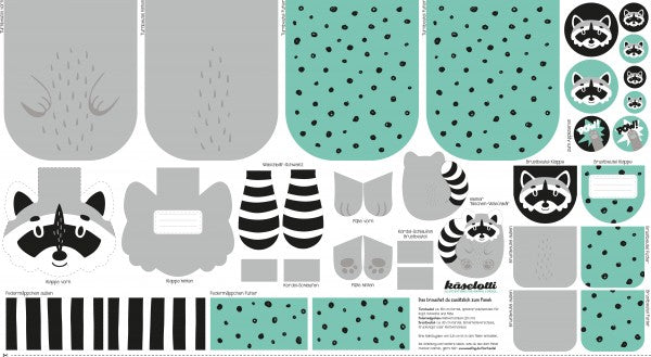 EURO CANVAS Animal DIY Bag Collection- RACCOON