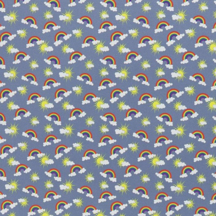Euro Quilting - Rainbows & Clouds, Slate