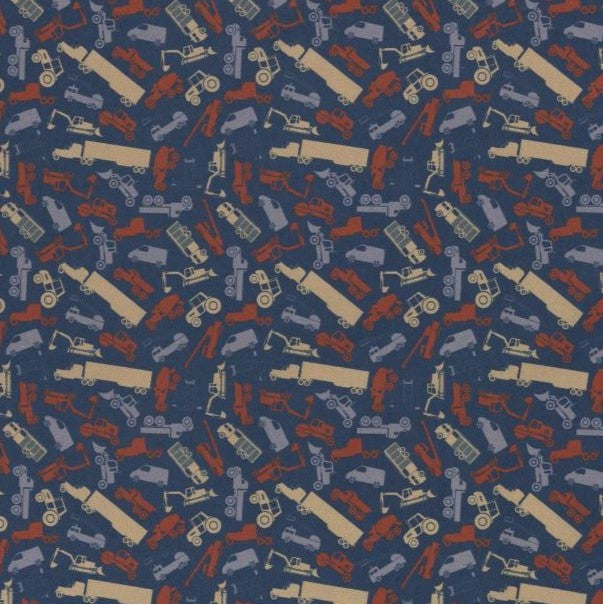 Euro Quilting - Vehicles. Denim