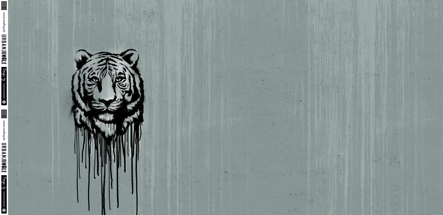 Euro Jersey Panel - Lion Drip, Sage