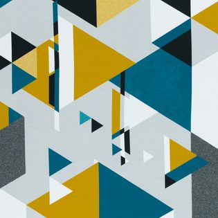 Euro French Terry - BMX Triangles - Teal