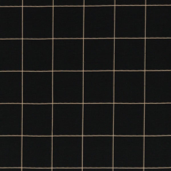 Euro French Terry - Retro Plaid - Black