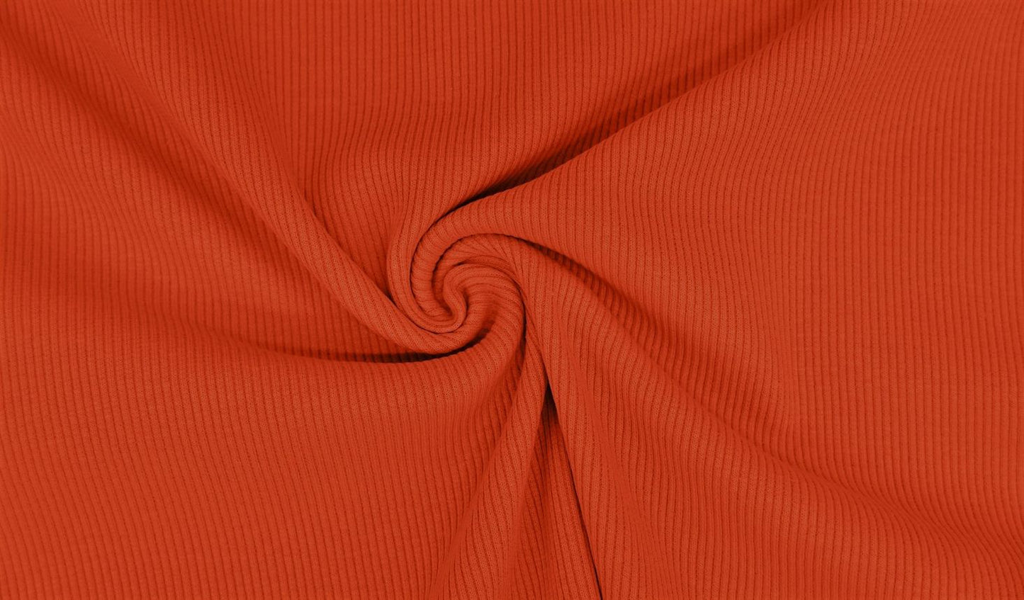 Euro Ribbed Jersey - Solid, Rust