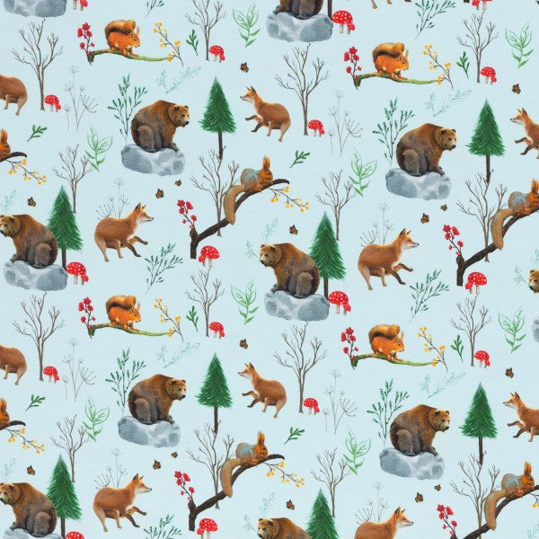 Euro Jersey - Winter Forest, Blue