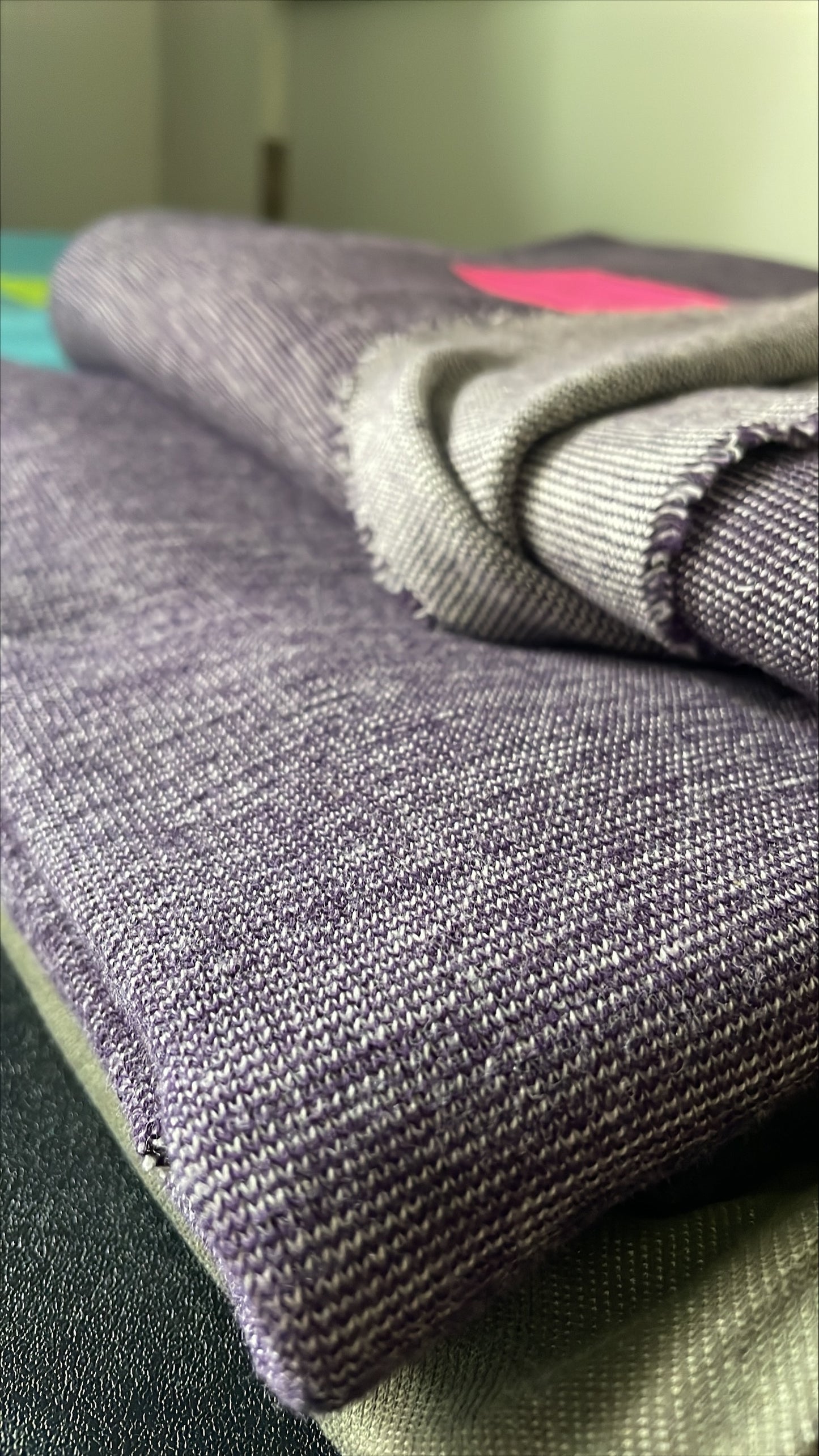 Euro Ribbed Jersey Wide - Purple/White