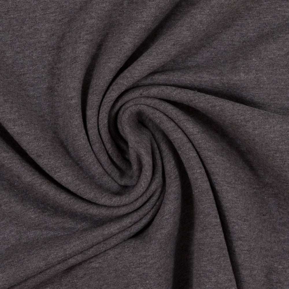 Euro Ribbing - Heather, Dark Grey