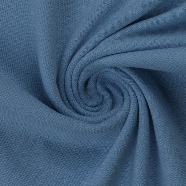 Euro Ribbing - Solid, Blue/Grey