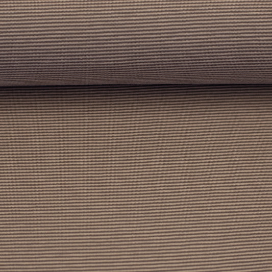 Pre order Euro Cotton Jersey Bella- Stripes - 1 mm, sand/putty
