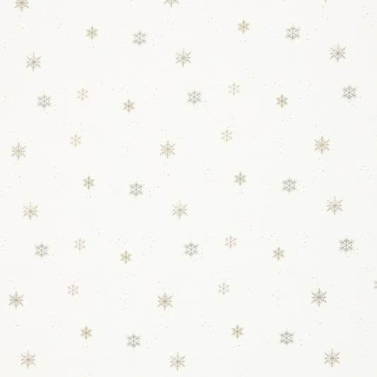 New Euro Brushed Jogging- Snowflakes, Off White