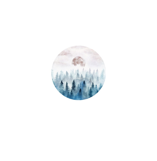 Euro Jersey Panel - Moon, Trees