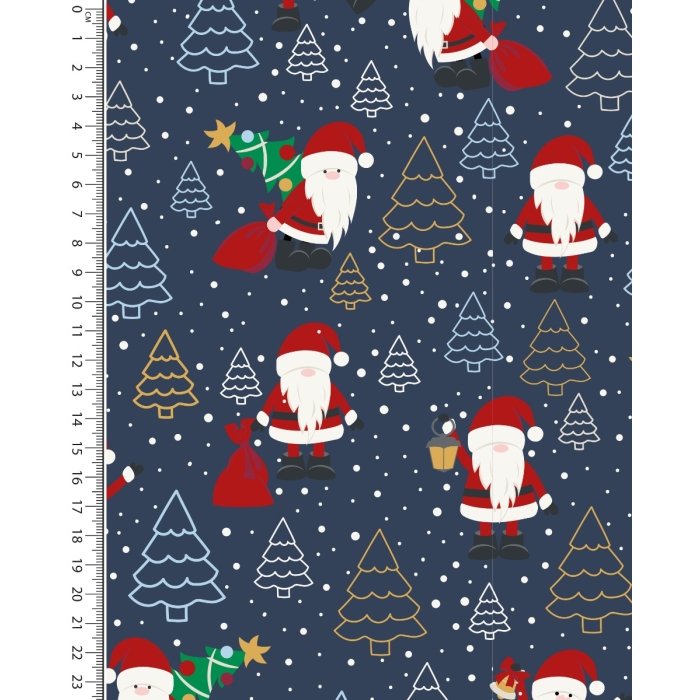 New Euro Jersey - Holiday Santa's-Blue