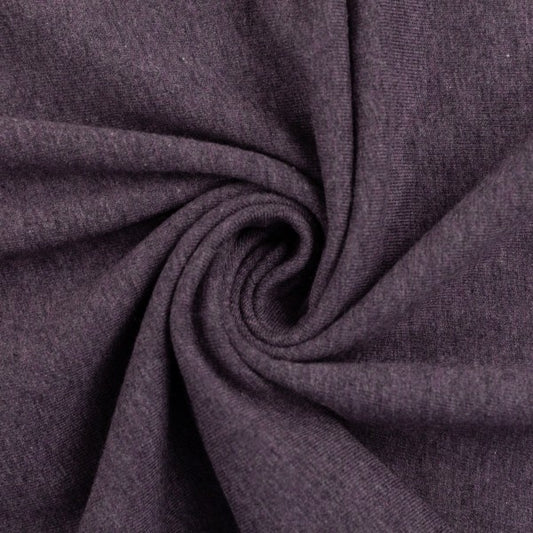 Euro Ribbing - Heather, Purple