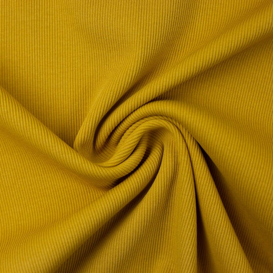 Euro Ribbed Jersey - Solid, Mustard