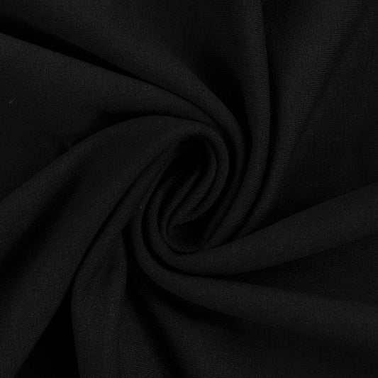 Euro Ribbing- Solid, Black