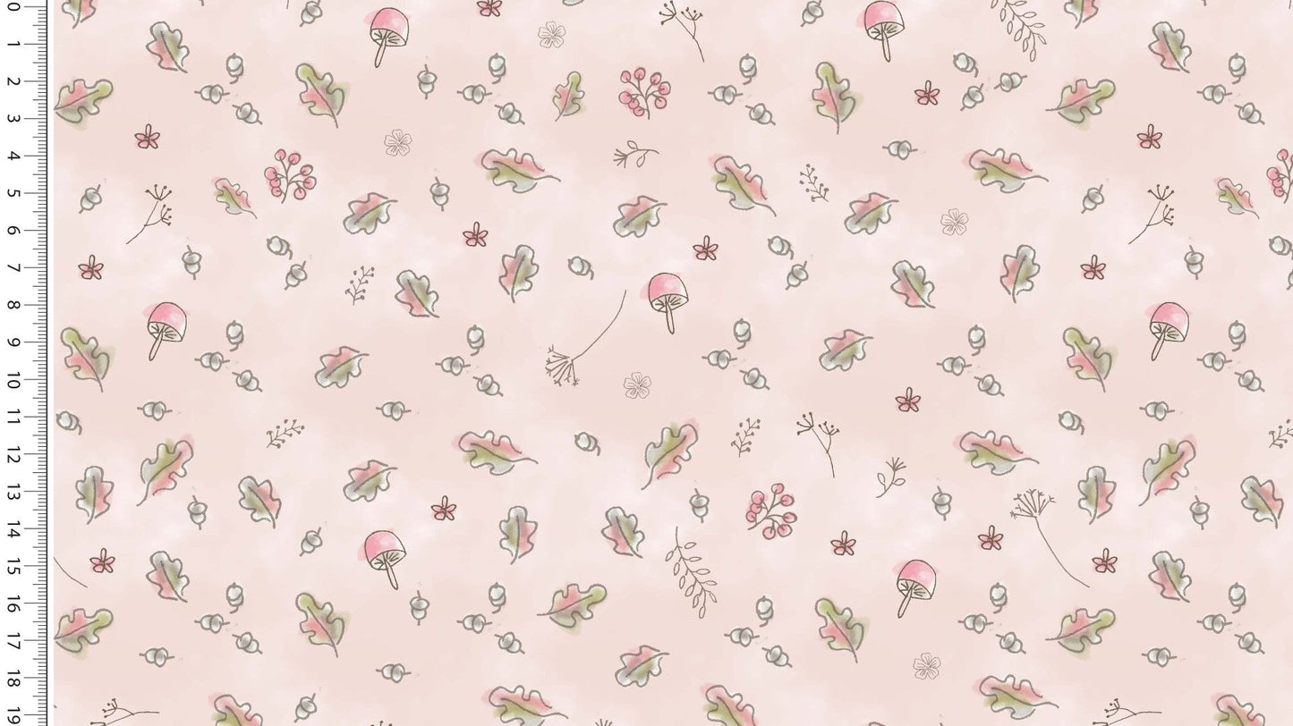 Euro Jersey - Leaves - Pink