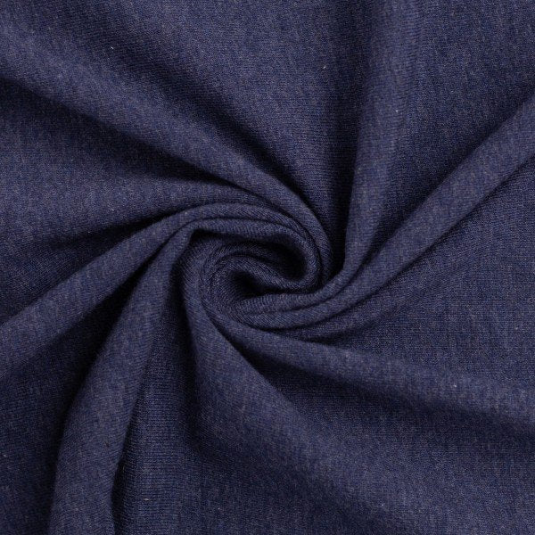 Euro Ribbing - Heather, Navy